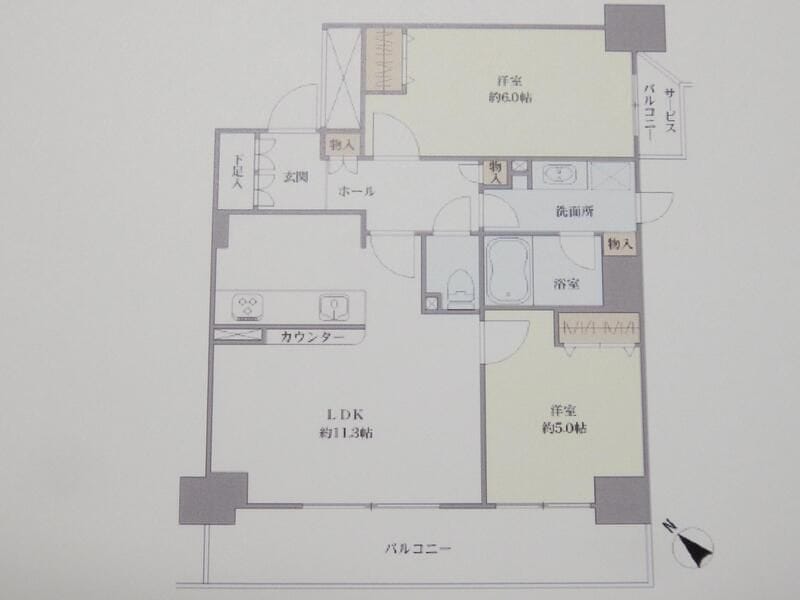 モアクレスト築地 703 間取り図