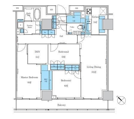 パークアクシス滝野川ラ ブリーズ 1503
