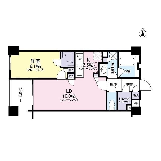 クレアホームズ新宿百人町 409 間取り図