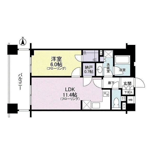 クレアホームズ新宿百人町 506 間取り図