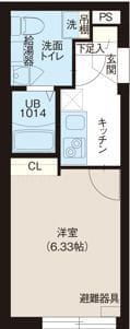 レピュア北千住レジデンス 102 間取り図