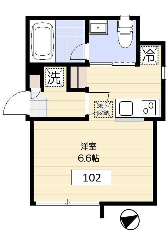 ハーベスト上池袋 102 間取り図