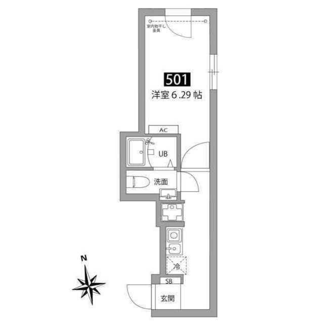 マーブル駒込 501 間取り図