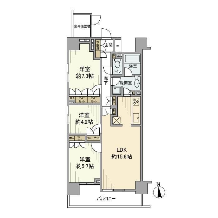 代々木山手パークハウス 503 間取り図