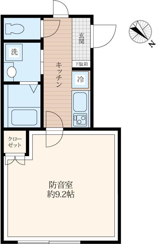 リトルズトーン上野公園 401 間取り図