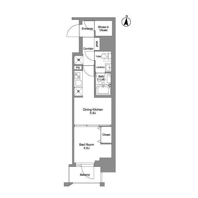 クラリティア綾瀬 0501 間取り図