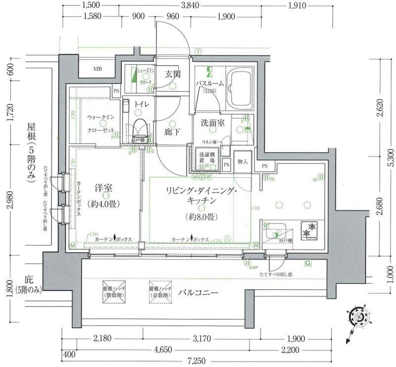 クリオラべルヴィ赤羽東 1201 間取り図