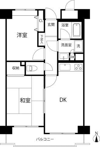 新横浜ガーデンコートBサイド 303 間取り図