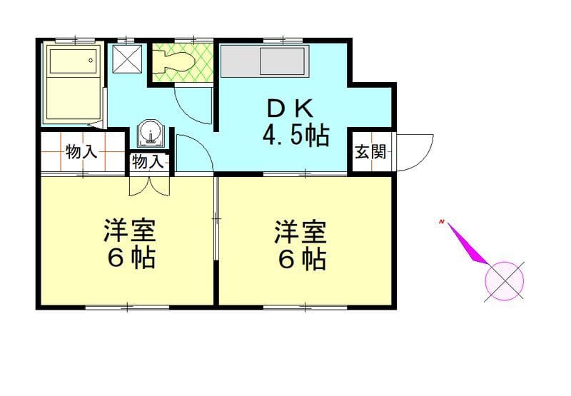 南砂ハイム 102 間取り図