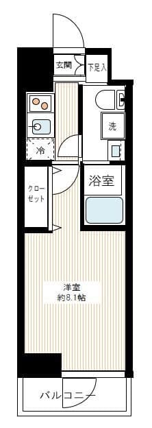 REALIZE千住大橋 1101 間取り図