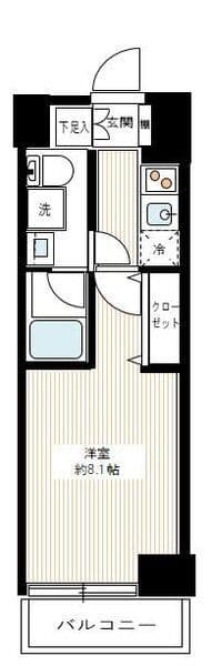 REALIZE千住大橋 502 間取り図
