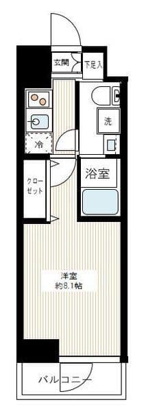 REALIZE千住大橋 801 間取り図