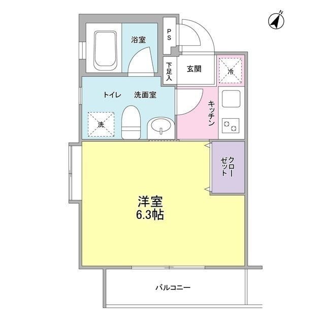 クローバーハイツ西小山 (旧 よつ葉のクローバー) 201 間取り図