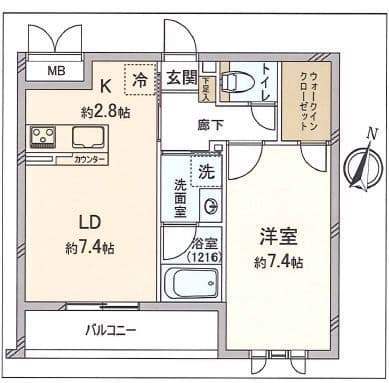 びゅうリエット赤羽西が丘 0202 間取り図