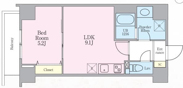レイ両国 201 間取り図