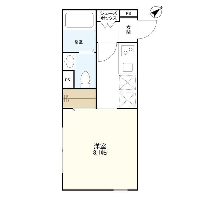 ウェルスクエアイズム渋谷本町 201 間取り図