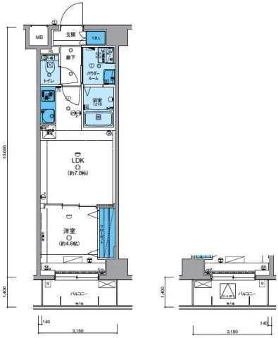 リヴシティ向島弐番館 603 間取り図