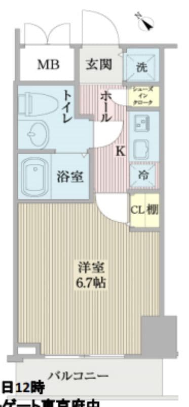 グランド・ガーラ日本橋兜町 404 間取り図