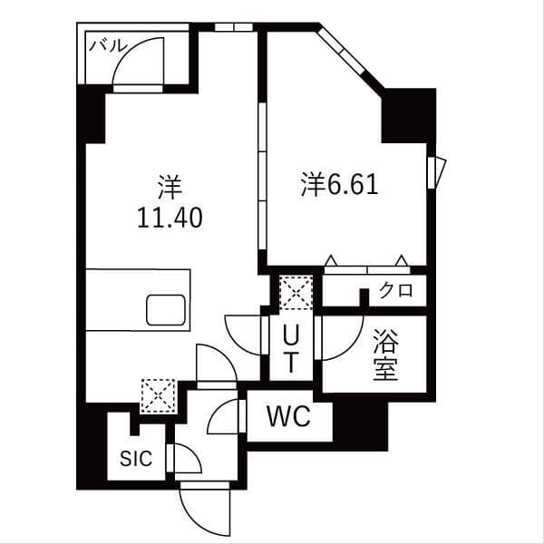 OAKLANCE森下 603 間取り図