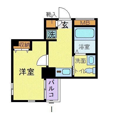 スカイコート神田第2 405 間取り図