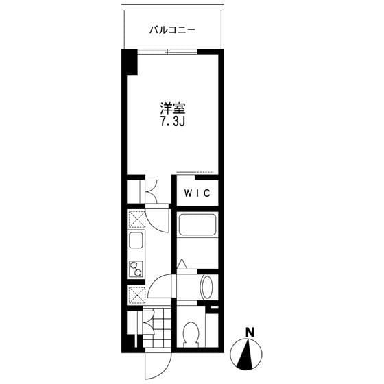 プライマル錦糸町 410 間取り図