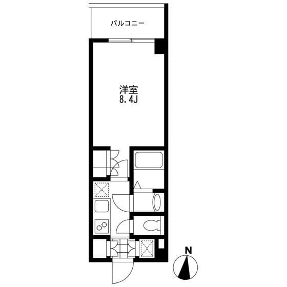 プライマル錦糸町 604 間取り図
