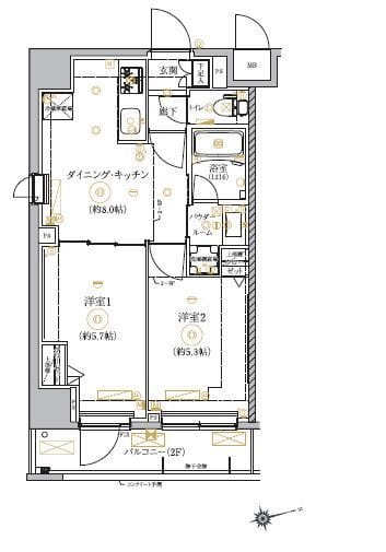 RELUXIA墨田八広 602 間取り図