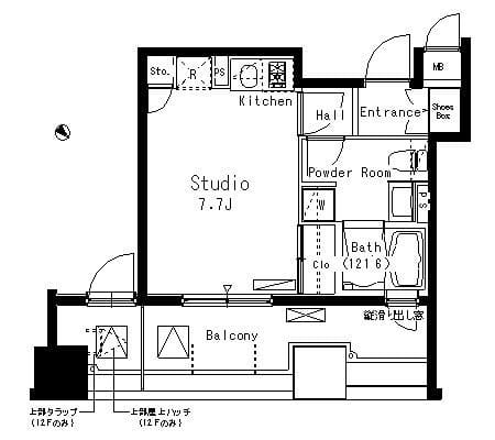 パークアクシス八丁堀 503 間取り図