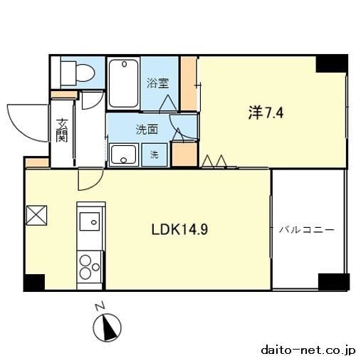 レスプロンディール 104 間取り図