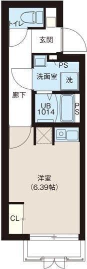 レピュア早稲田レジデンス 101 間取り図