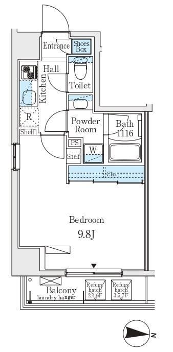 プライマル江東住吉 302 間取り図