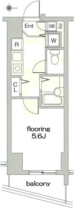 グランヴァン池袋西 0702 間取り図