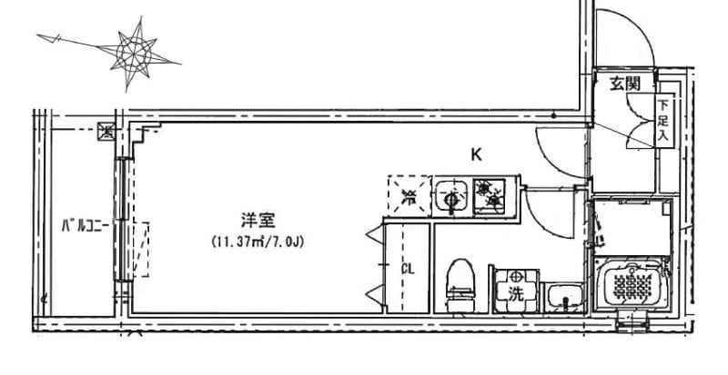 CREALpremier目黒 105 間取り図