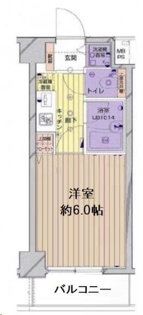 菱和パレス広尾 606 間取り図