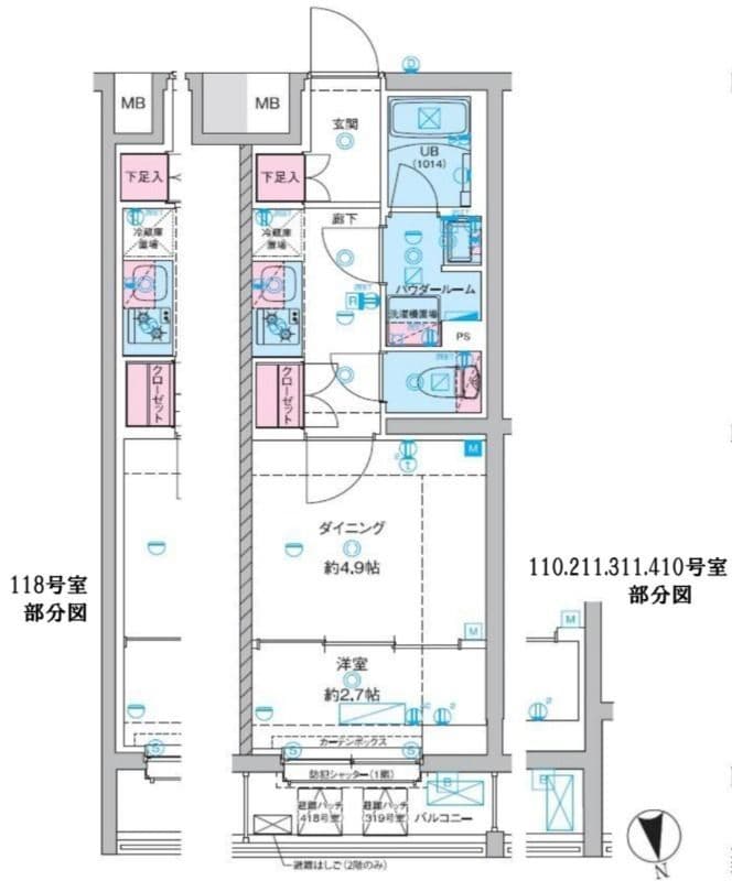 ジェノヴィア竹ノ塚 315 間取り図