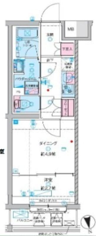 ジェノヴィア竹ノ塚 415 間取り図