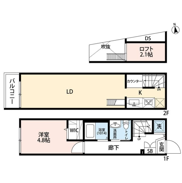 エクセラン旭町 106 間取り図