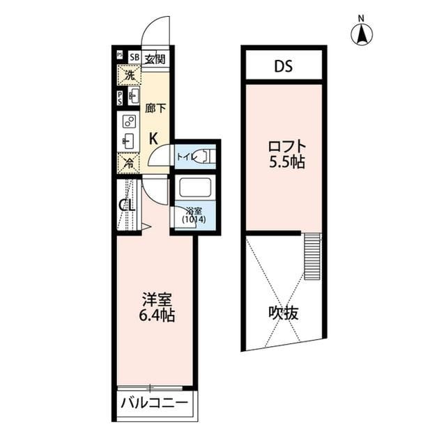エクセラン旭町 304 間取り図
