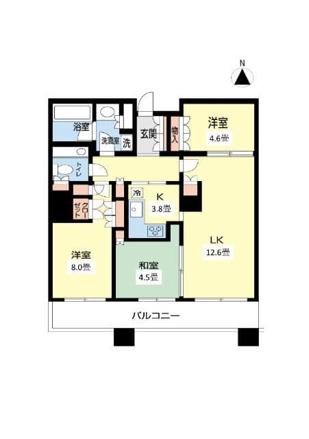 ブリリアタワー東京 1709 間取り図