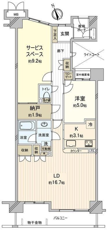 グランフィーネ加賀 416 間取り図
