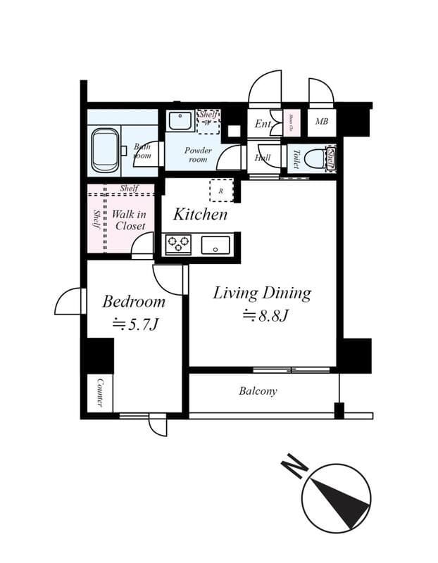 ARCOBALENO MINOWA 407 間取り図