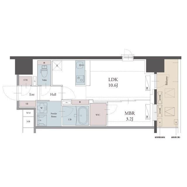 ラグゼナ用賀 1003 間取り図