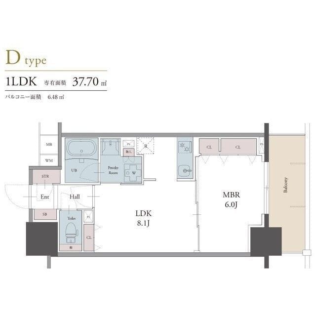 ラグゼナ用賀 1004 間取り図