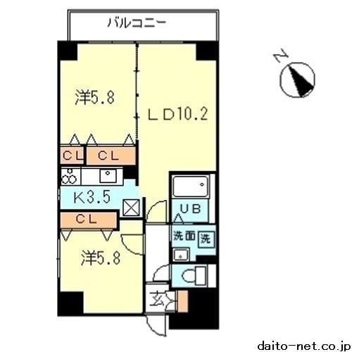 Kourt K3 405 間取り図