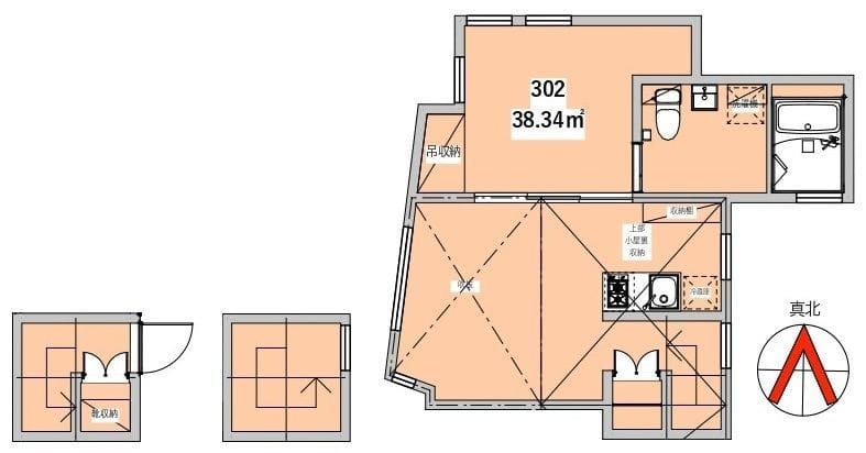 Grande House 亀有 302 間取り図