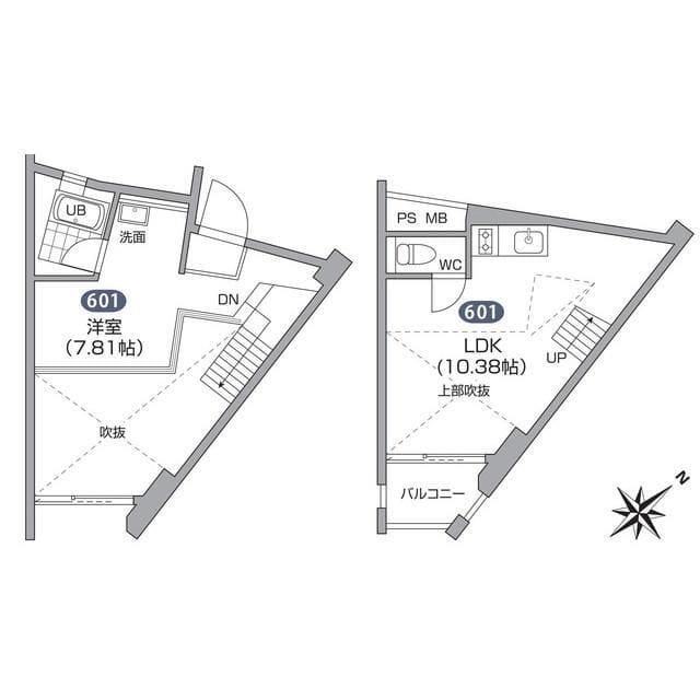 ベンセレーモス 601 間取り図