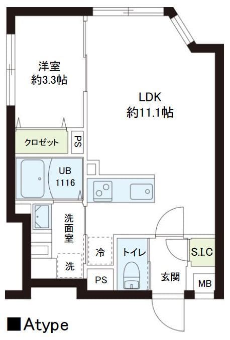 レピュア小石川レジデンス 101 間取り図