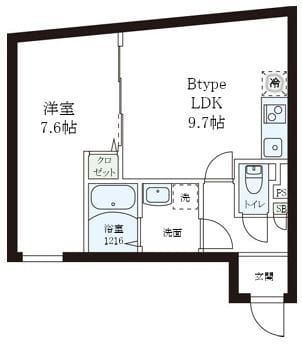 レピュア小石川レジデンス 202 間取り図