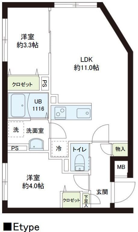 レピュア小石川レジデンス 501 間取り図