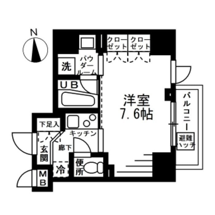 プライマル上野EAST 703 間取り図